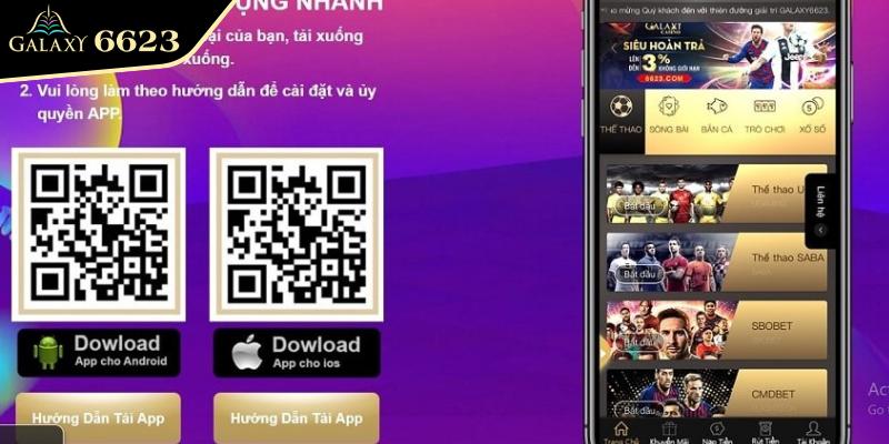 Tải app 6623 cần để ý tải đúng phiên bản của điện thoại